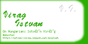 virag istvan business card